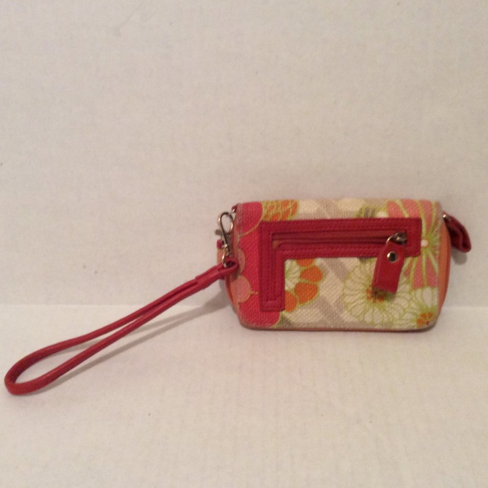 Spartina 449 Wristlet Orange Cream Red Floral